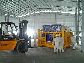 核電站乏燃料格架卸車入庫取貨_廣州搬家公司，廣州設備搬運公司，廣州吊裝公司